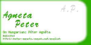 agneta peter business card