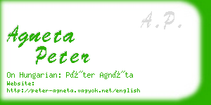 agneta peter business card